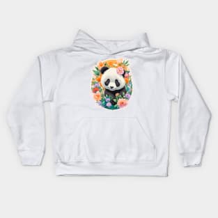 Beautiful Colorful Panda Kids Hoodie